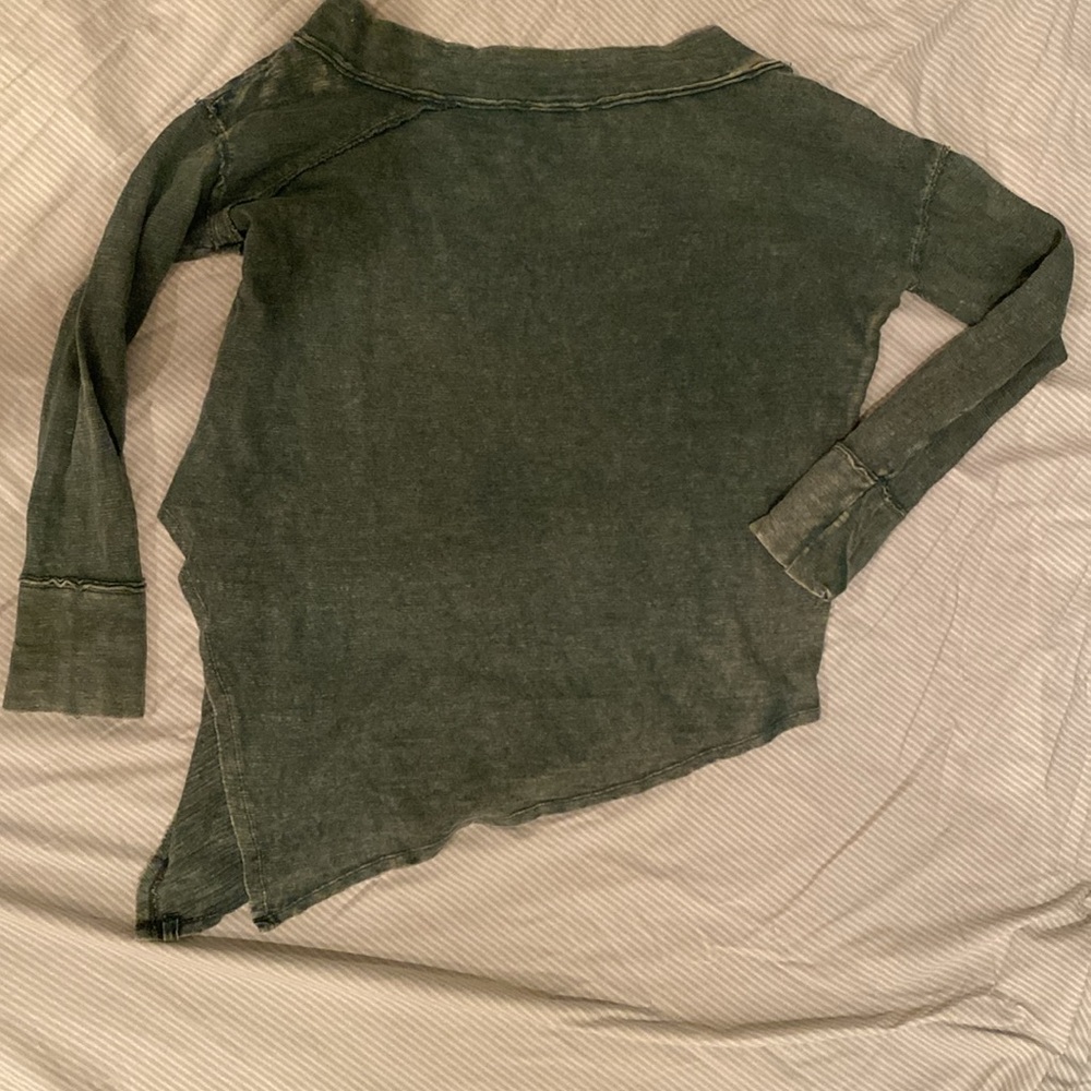 We The Free Olive Green Off-Shoulder Sweater - Picture 8 of 16